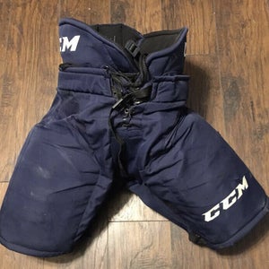 Worcester Railers 2018-19 ECHL Pro Stock CCM HP32 Navy Hockey Pants Sz Large+1