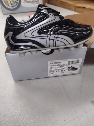 Vizari Striker FG Soccer Shoe | Black/Silver Size 9.5 | VZSE93290Y-9.5