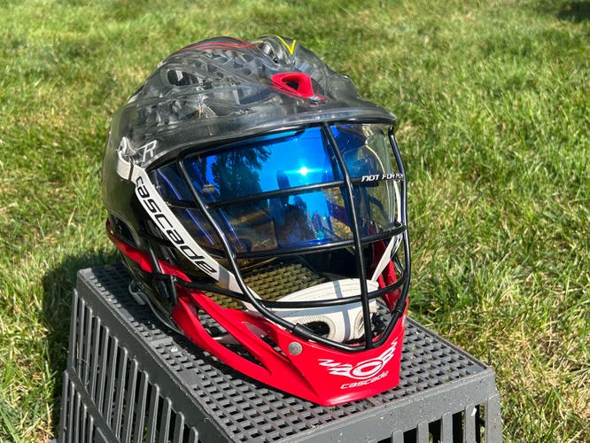 Clear Cascade R Helmet with Chroma Blue Visor