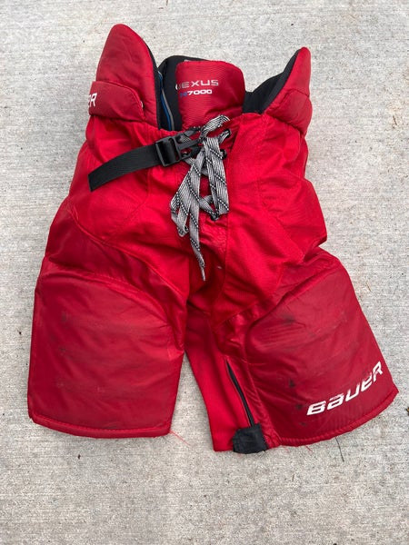 Bauer Nexus N7000 Red Junior Large Hockey Pants Used