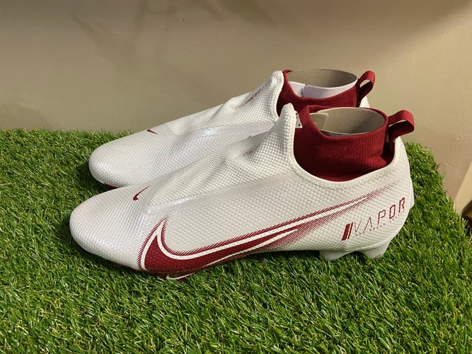 Nike Vapor Edge Pro 360 PE Football Cleats White Red CV6345-105 Men Size 15 NEW