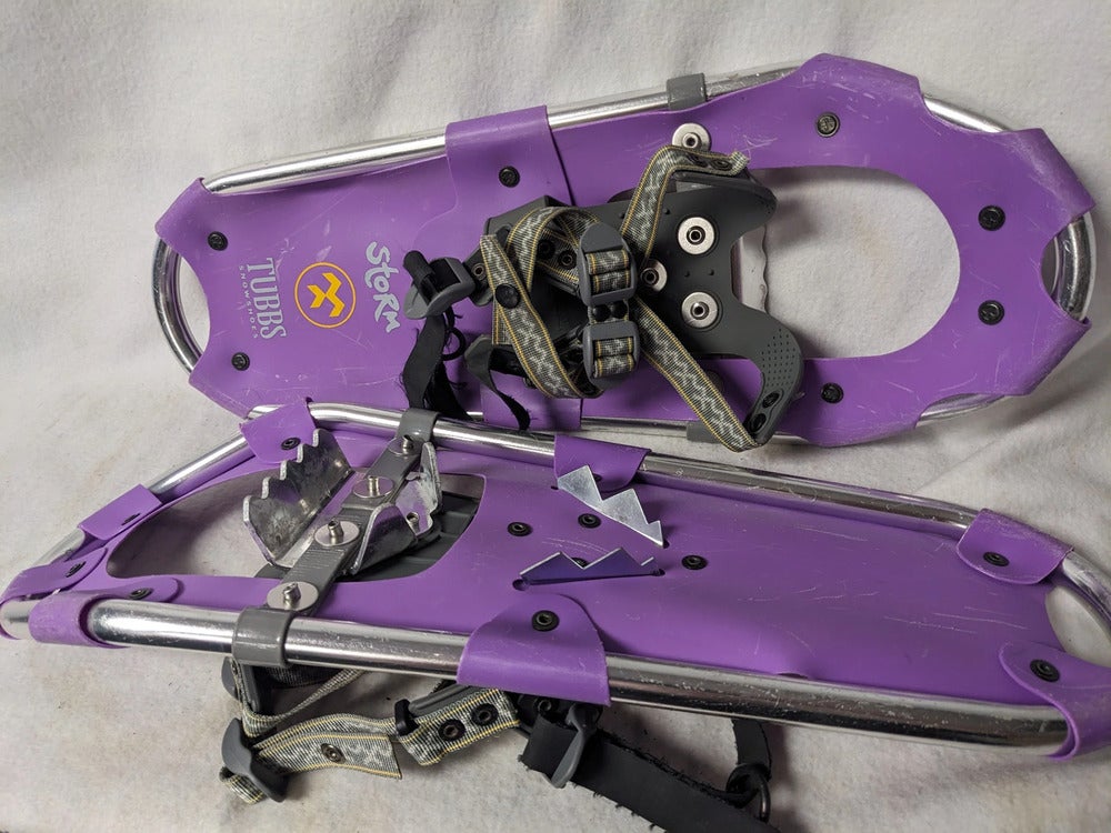 Tubbs Storm Youth Snowshoes Size 18 In Color Purple Condition Used