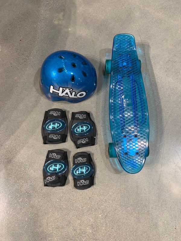 Used Halo Skateboard Combo Set