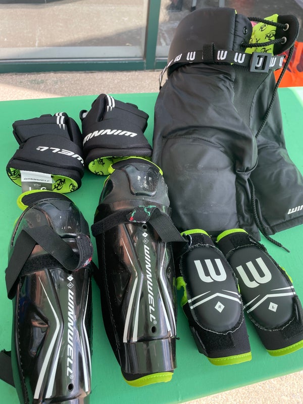 TronX Stryker Hockey Equipment Kit – Junior Youth Ice Hockey Protective Gear – Hockey Protective Equipment & Bag Starter Kit – Hockey Gloves, Elbow