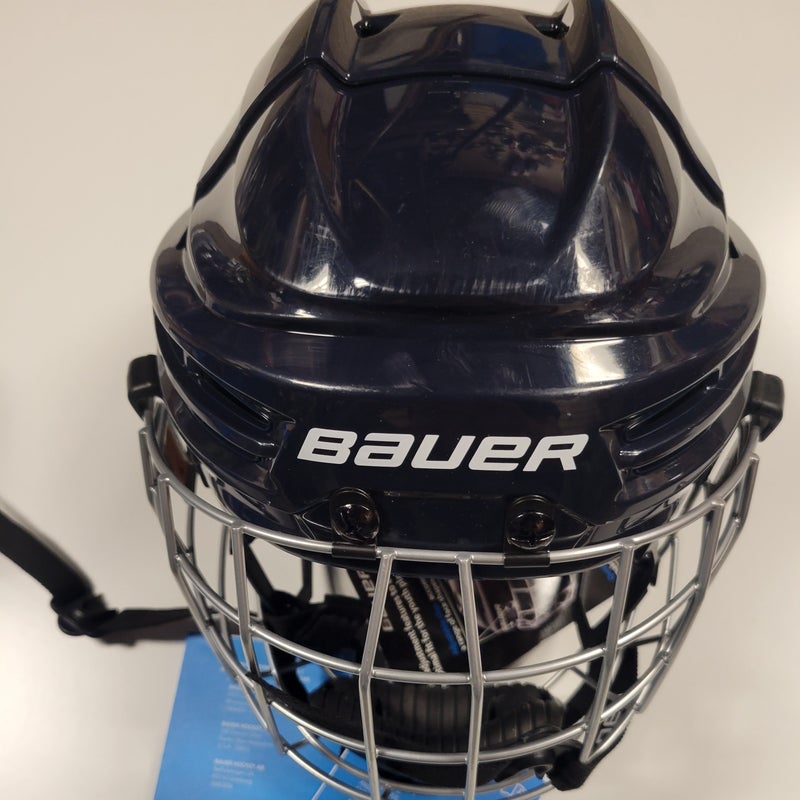 New Youth Bauer Navy Blue Prodigy Helmet Combo