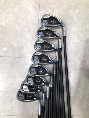 Used Men's Callaway Rogue ST Max OS Right Iron Set Graphite (5 - SW)