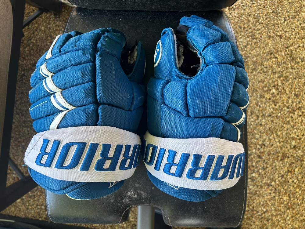 Blue Senior Warrior Alpha DX Pro 14" Pro Stock Gloves Colorado Avalanche Calvert Stock