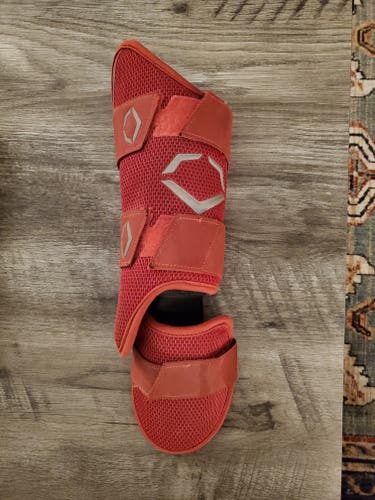 Red Used Senior EvoShield Leg guard Shin Guards