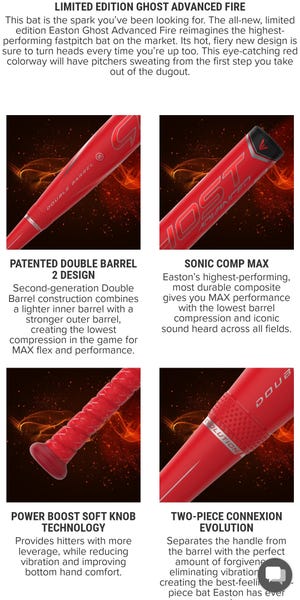 2023 Limited Edition Fire Easton Ghost Advanced Fastpitch
