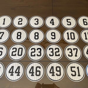 New York Yankees Retired Numbers Vinyl Decal Stickers