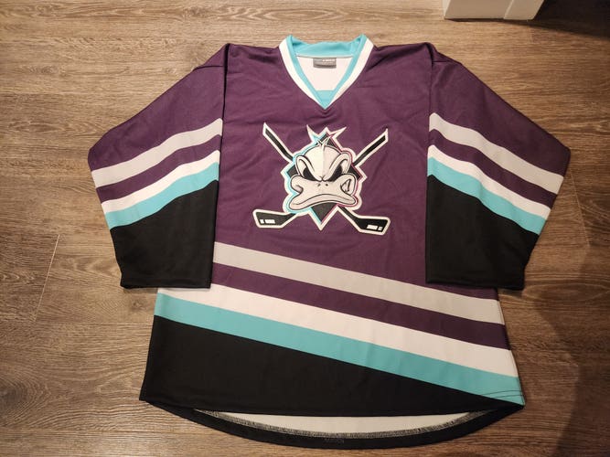 Mighty Ducks Game Changers Disney Plus TV Show Movie Prop Hockey Jersey Purple