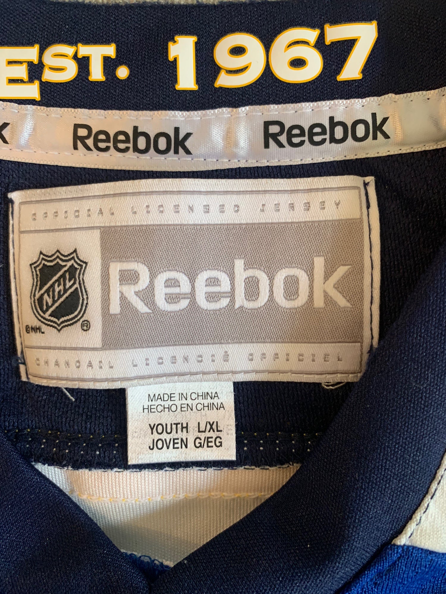Reebok St Louis Blues Hockey Jersey Youth Kids Size Large / XL NHL