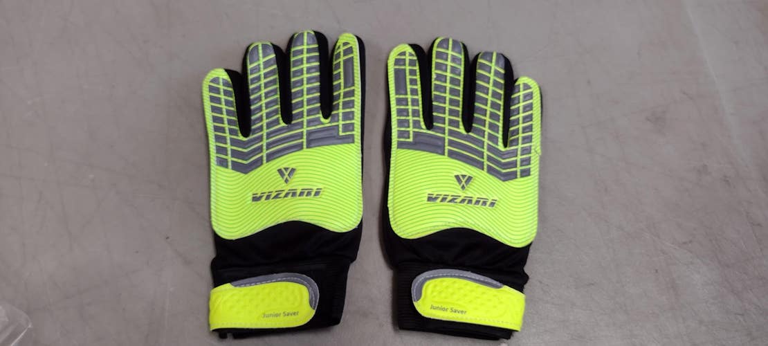 Vizari Junior Saver Soccer Goalkeeper Gloves | Yellow / Grey / Black Size 7 | VZGL80001-7
