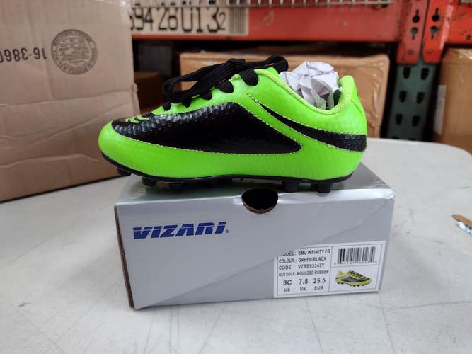 Vizari Infinity FG Soccer Cleat Shoes | Green/Black Size 8 | VZSE93345Y-8
