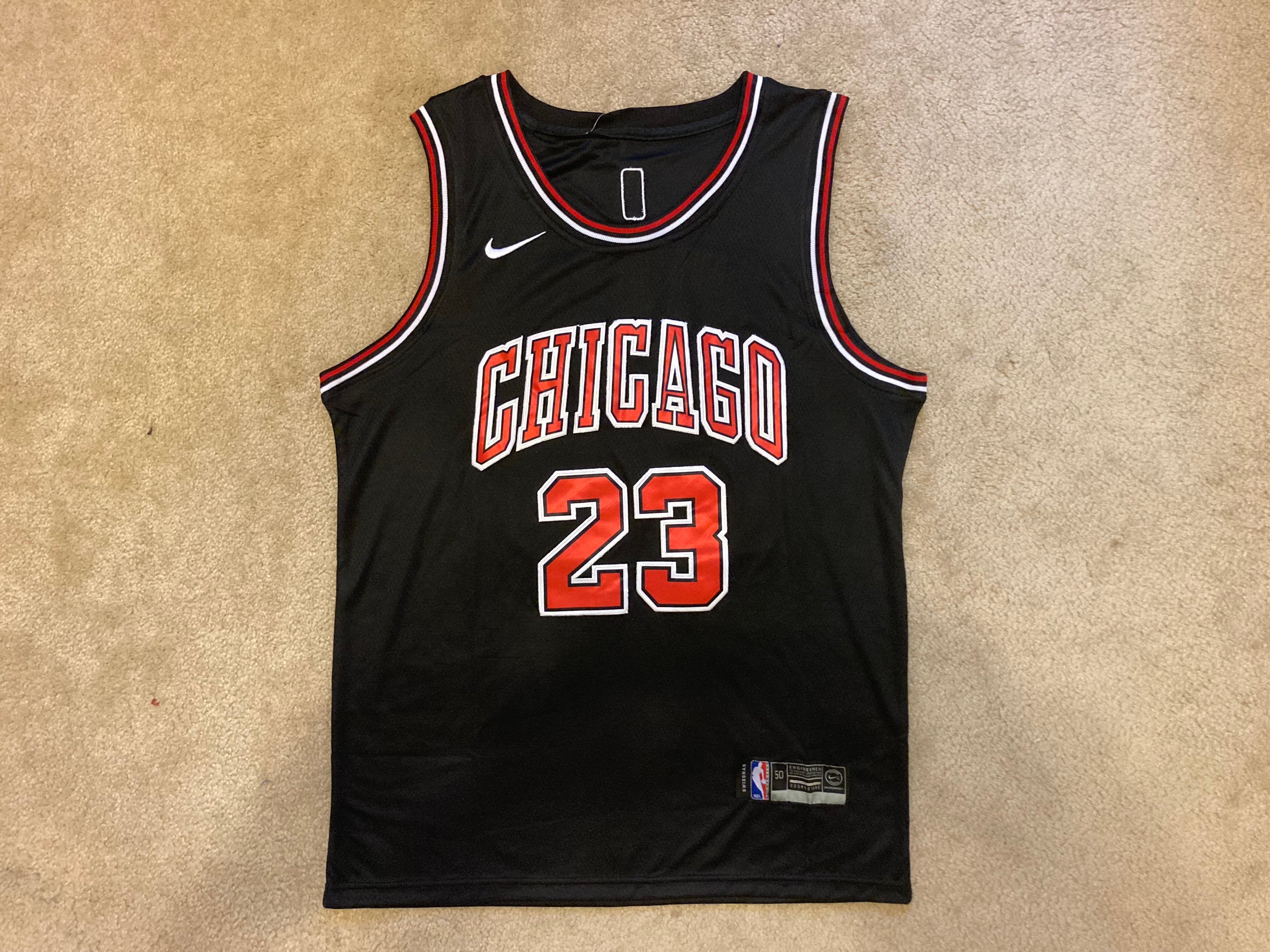 Bulls No23 Michael Jordan Full Black Stitched NBA Jersey