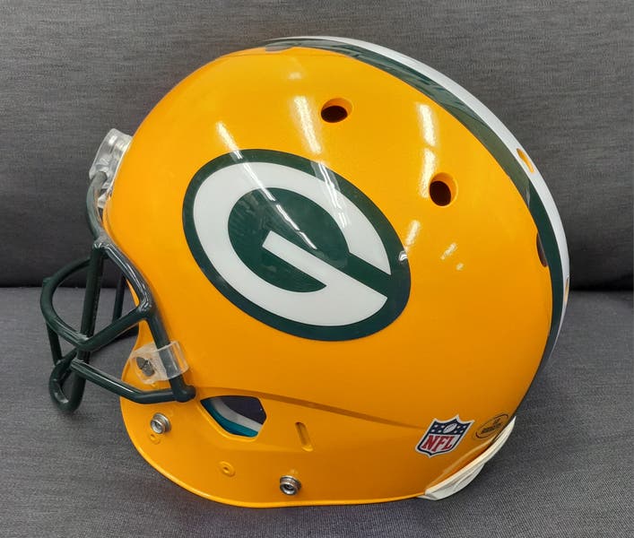 Custom Used Large Schutt Air XP Helmet (Packers Aaron Rodgers