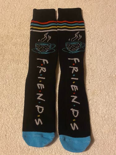 Friends The Television Series Crew Socks Adult Large Black