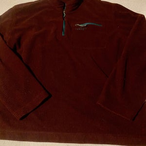 Orvis Trout Bum 1/4 Zip Pullover Sweater Adult XL Maroon