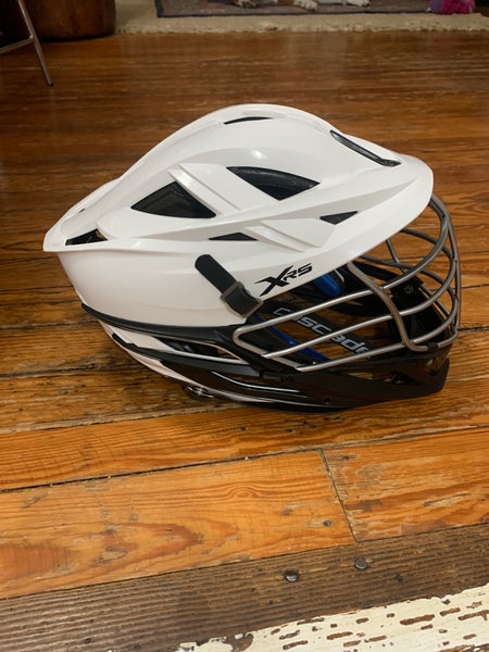 Cascade XRS Lacrosse Helmet (New) - White with Chrome Facemask (Retail: $350)