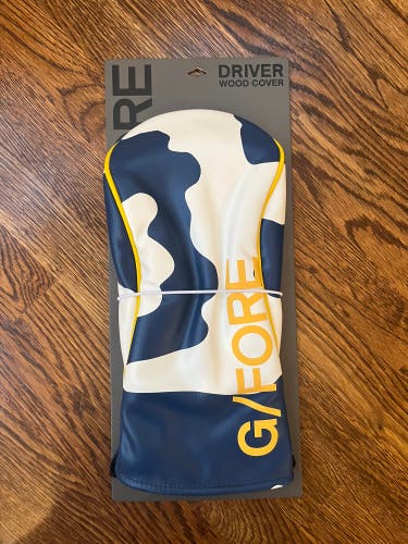 G/FORE GFORE Driver Golf Head Cover - Leather White Blue Retail $89 New. New.