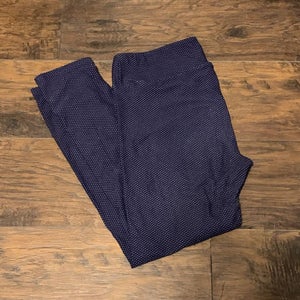 LuLaroe Tall & Curvy  Blue White Polka Dot Workout Athleisure Leggings