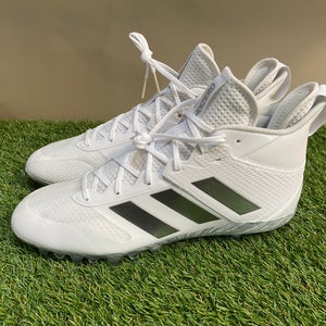 Men’s Adidas Adizero Natural 1.0 Lacrosse / Football Cleats White FU9452 Size 13