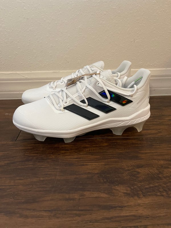 Adidas Adizero Afterburner mens turf baseball shoes white gold size 12