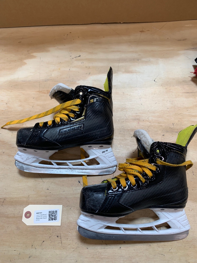 Junior Used Bauer Supreme S27 Hockey Skates D&R (Regular) 13.0