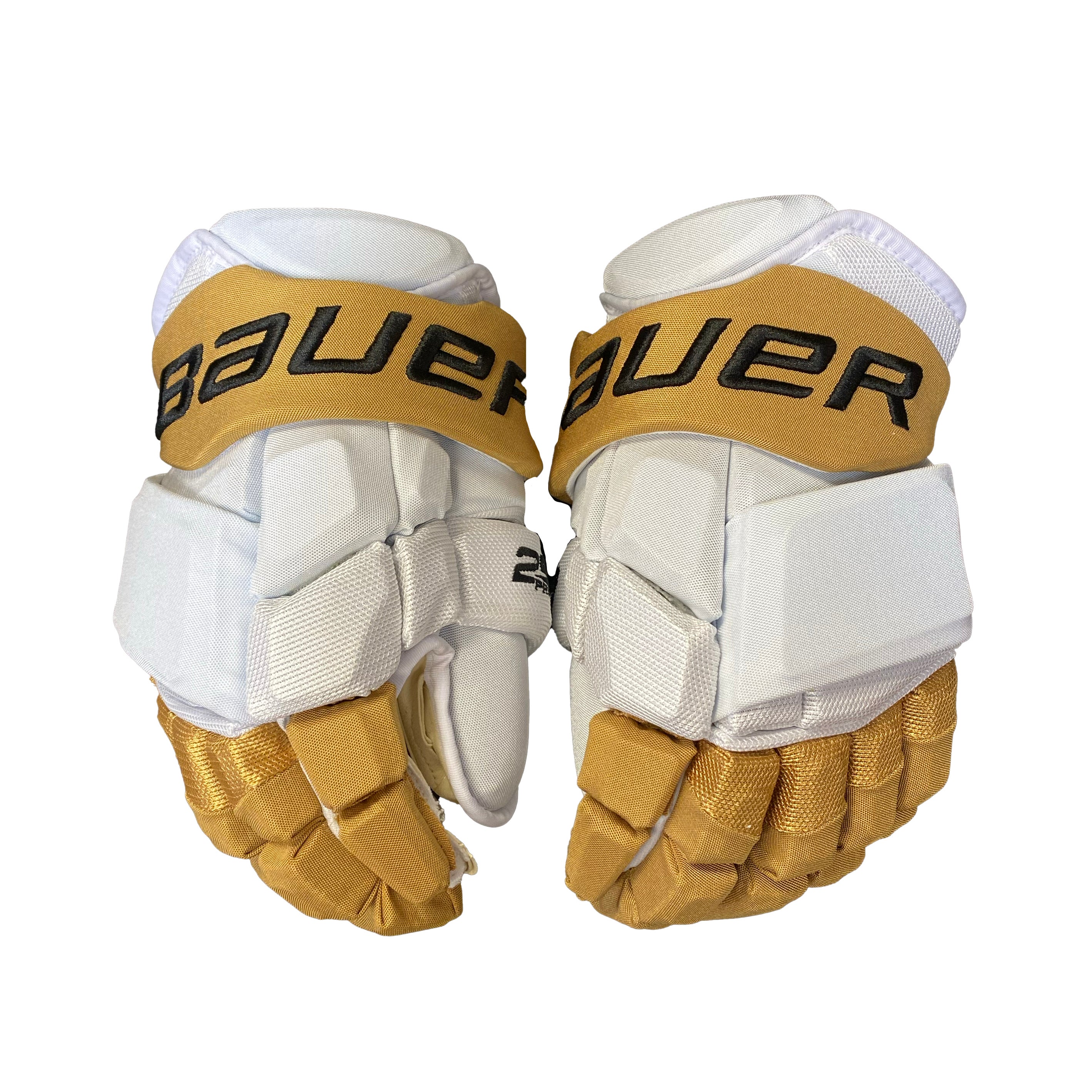 Buffalo Sabres Jack Eichel Hockey Gloves Pro Stock Bauer MX3 Vegas Golden  Knight
