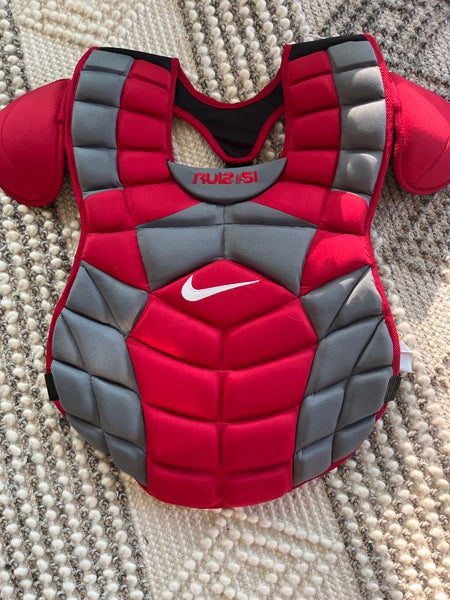 Nike 17” red gray pro issue catchers chest protector