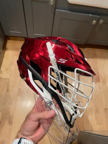 Red Chrome Cascade S Helmet Goalie
