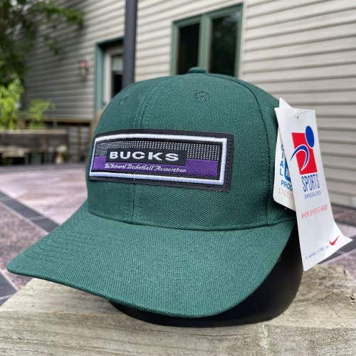 Vintage NEW Milwaukee Bucks Sports Specialties Strapback Hat Cap RARE 90s NWT