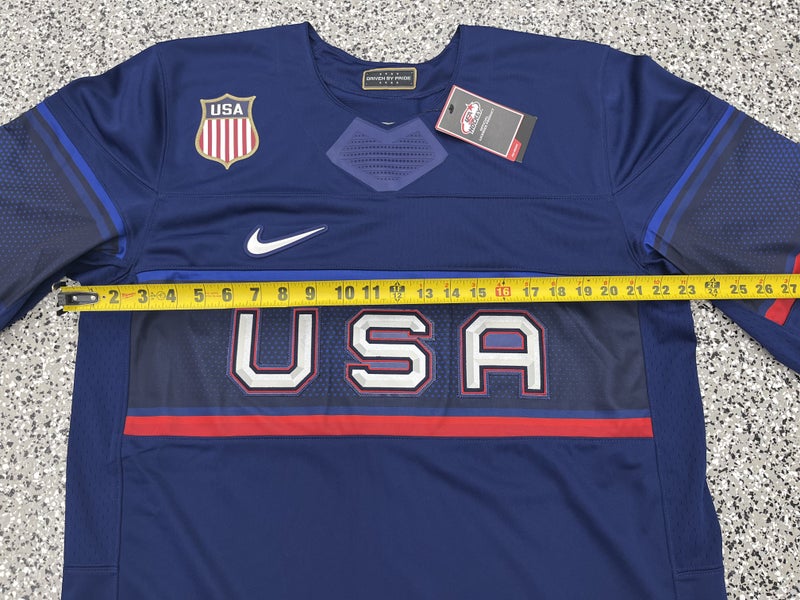 Nike Team USA 2022 Beijing Olympic Hockey Jersey Blue Large NWT