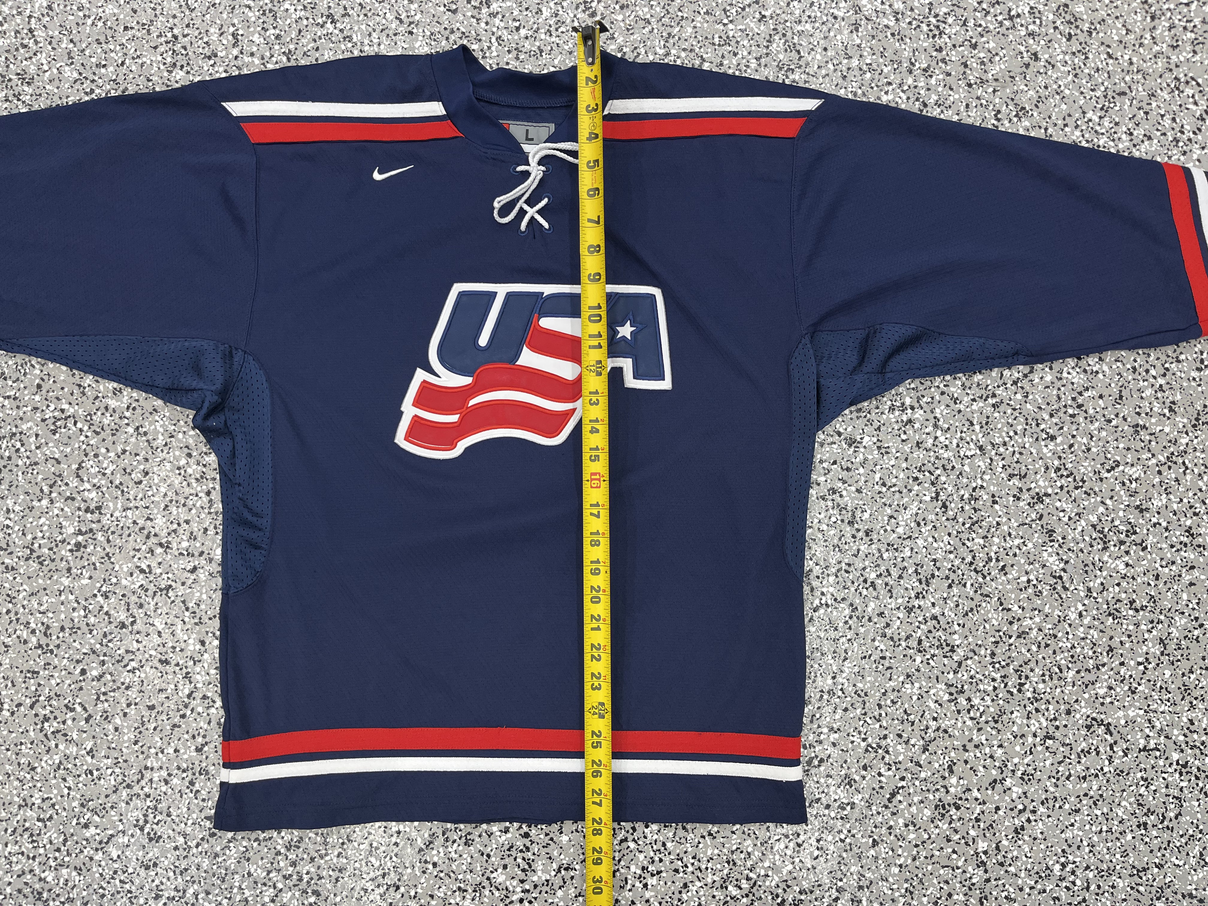 Vintage Nike Team USA IIHF Hockey Jersey Blue Large | SidelineSwap