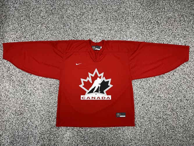 Vintage Nike Team Canada Practice Hockey Jersey Red Large