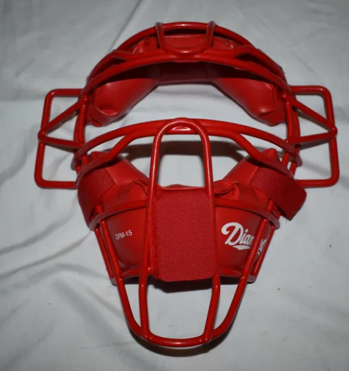 NEW - Diamond DFM-15 Catcher/Umpire Face Mask, Red/Blue - 2 Total