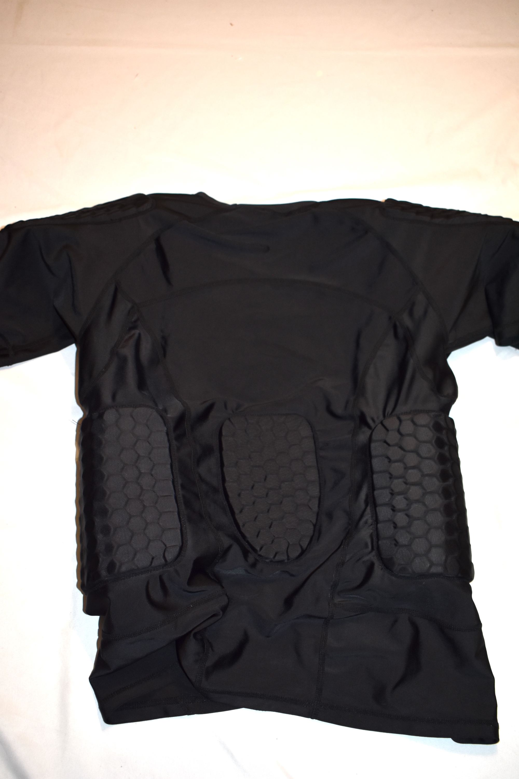 Black 4 Pad Compression Protective Shirt, Adult S/M