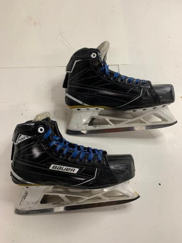 Junior Used Bauer Supreme S190 Hockey Goalie Skates D&R (Regular) 5.5