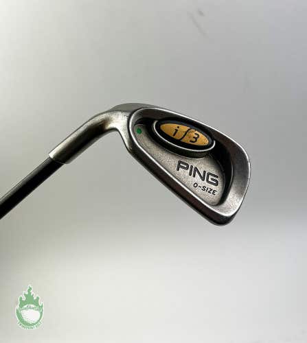Used LEFT HAND Ping Green Dot i3 O-Size 9 Iron Stiff Flex Graphite Golf Club