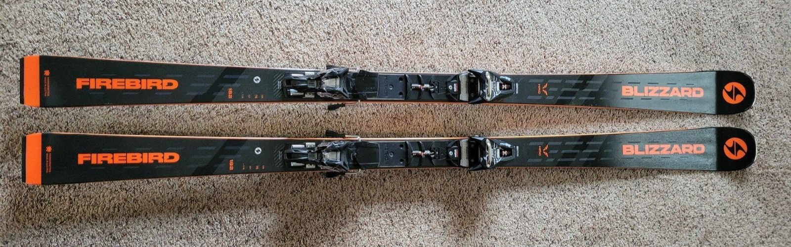 2023 Blizzard HRC Firebird w/Marker XComp 16 bindings 182cm Excellent Condition!