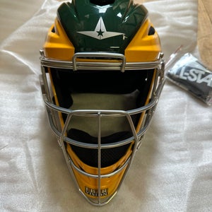 New All-Star MVP2500-TT Catcher's Mask Dark Green/Gold