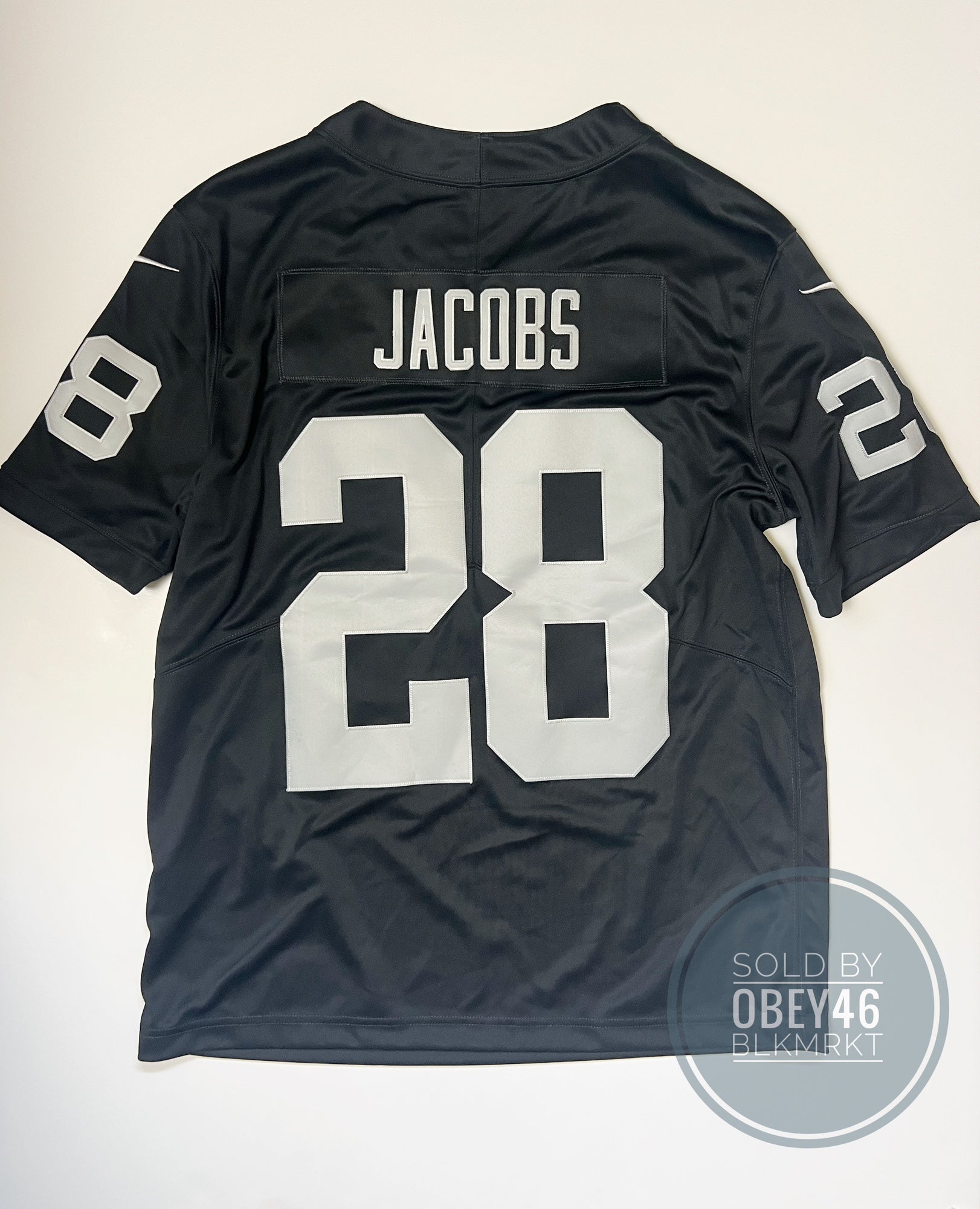 Los angeles Raiders nike jacobs # 28 unstitched jersey..xl