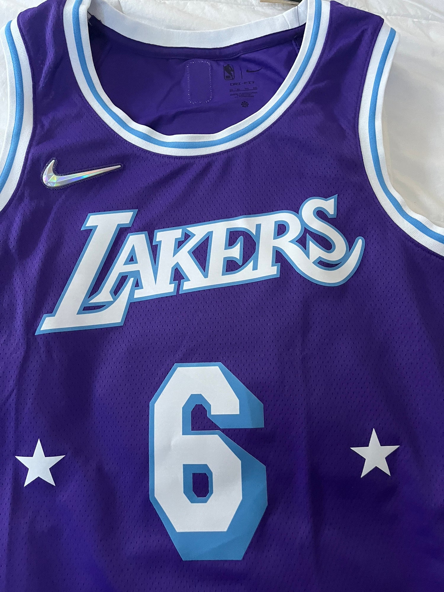Nike LeBron James-LA Lakers,Women's,Large,Stitched,Black,Purple,Yellow, Jersey