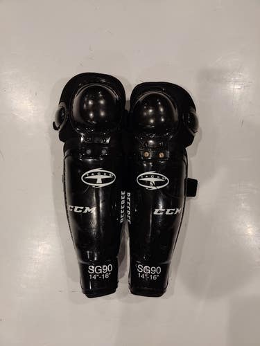 CCM Referee Shin Pads Adjustable 14" to 16"