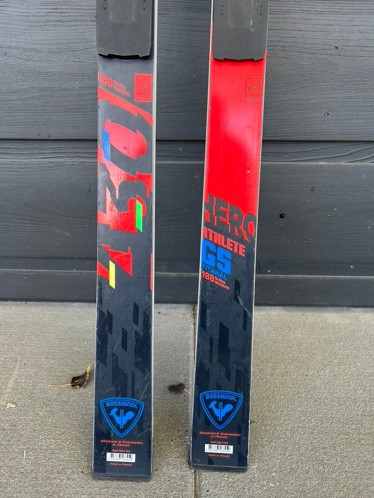 Used Rossignol 188 cm Racing Hero FIS GS Pro Skis Without Bindings