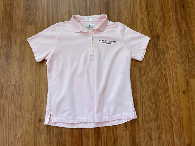 Taser International SUPER AWESOME Pink Women's Size Large Polo Golf Shirt!