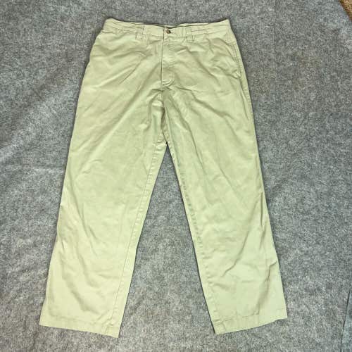 Guide Series Mens Pants 38x32 Beige Chino Straight Gander Mountain Actual 36x30