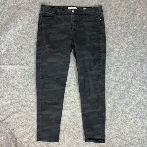 Social Standard Sanctuary Womens Jeans 14 Black Gray Camo Skinny Cropped Pant