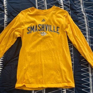 Yellow Used Nashville Predators Small Men's Adidas Shirt