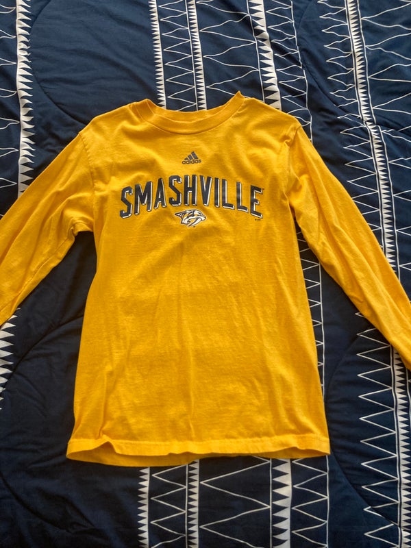 Yellow Used Nashville Predators Small Men's Adidas Shirt